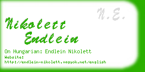 nikolett endlein business card